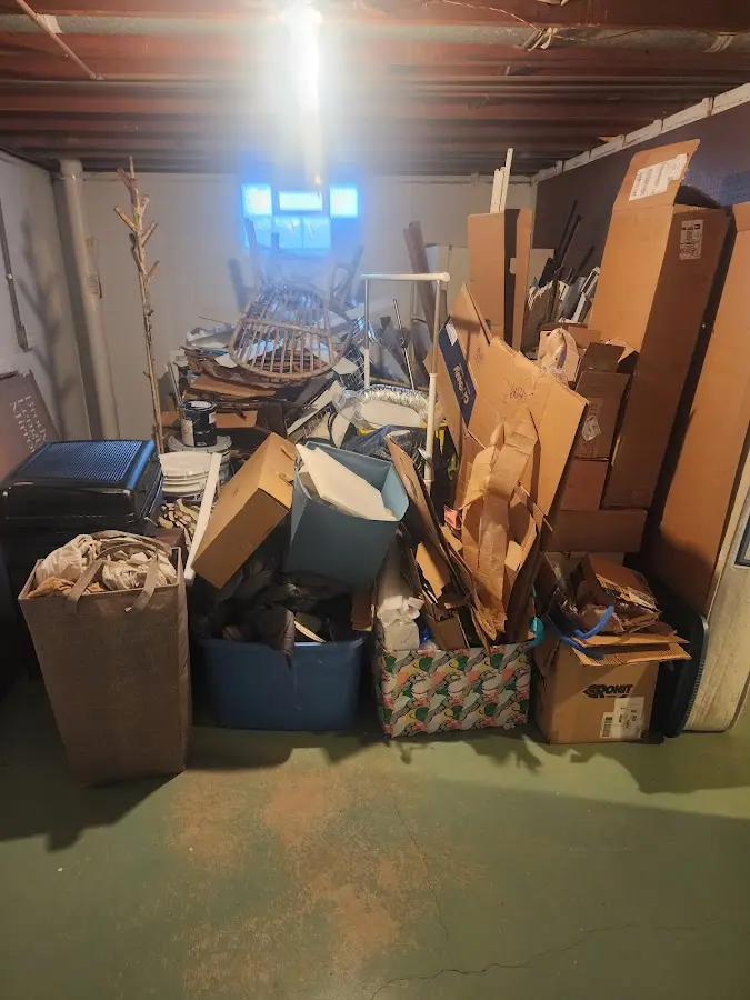 Roll-off dumpster container at job site for Roll Off Dumpster Rental in Dawsonville